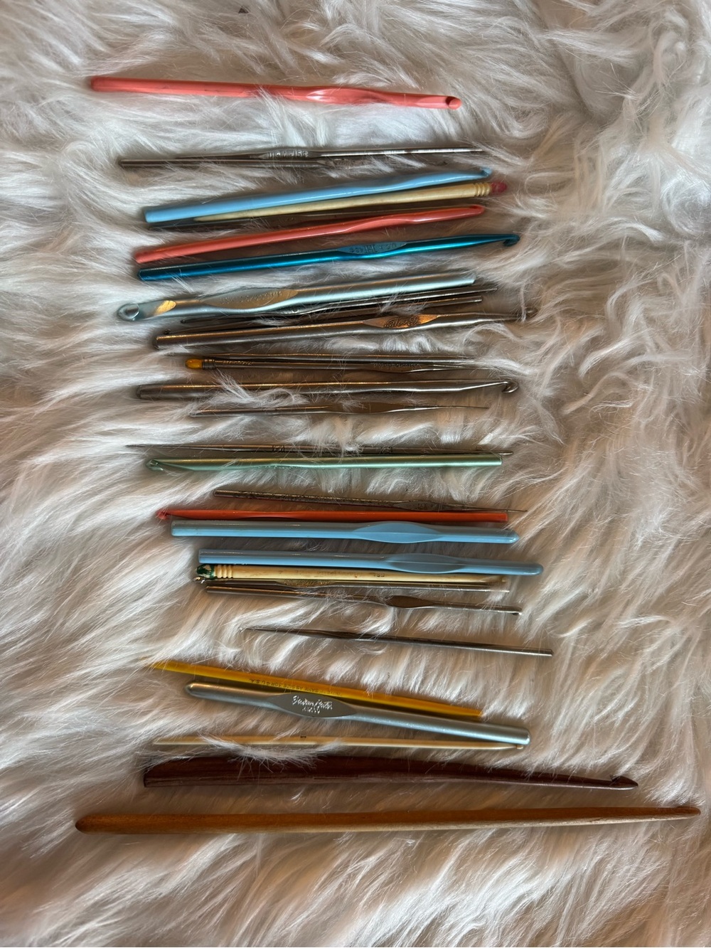 Assorted Crochet Hooks and Tunisian Needles - Multi-Color Set . Some are vintag